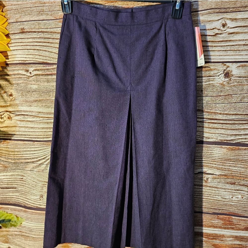 Vintage Inner Visions skirt women's 10 deep purple heavy cotton NWT